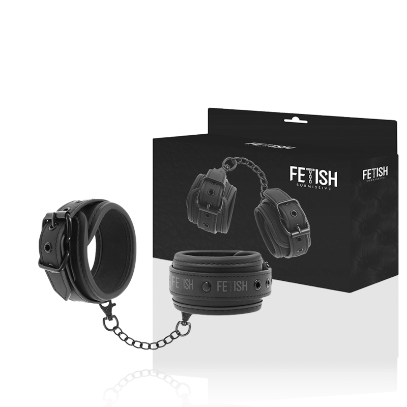 FETISH SUBMISSIVE - HANDSCHELLEN AUS VEGANEM LEDER MIT NOPRENE-FUTTER - Image 5