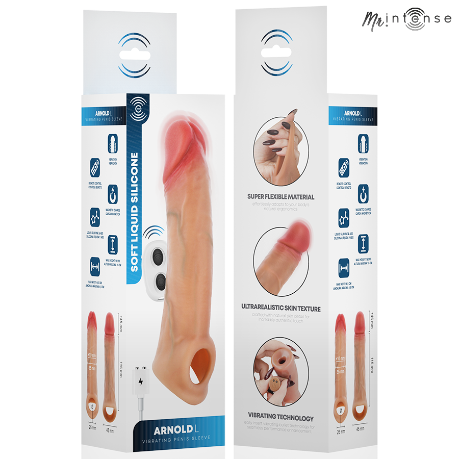 MR INTENSE - ARNOLD L VIBRADOR FUNDA PENE SILICONA CONTROL REMOTO 16 CM -Ø- 4.5 CM – Bild 7
