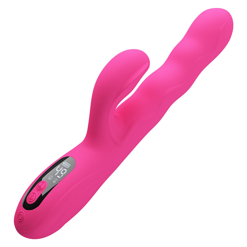 PRETTY LOVE - WINTERS MULTIFUNKTIONS-HASENVIBRATOR MIT LED-ANZEIGE, PINK – Bild 6