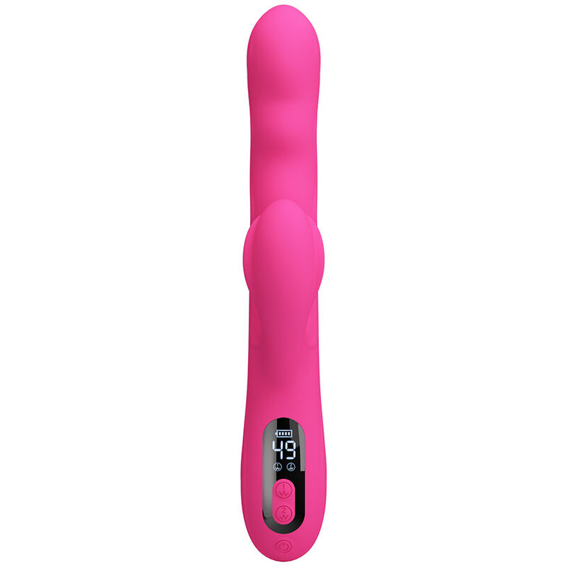 PRETTY LOVE - WINTERS MULTIFUNKTIONS-HASENVIBRATOR MIT LED-ANZEIGE, PINK – Bild 7