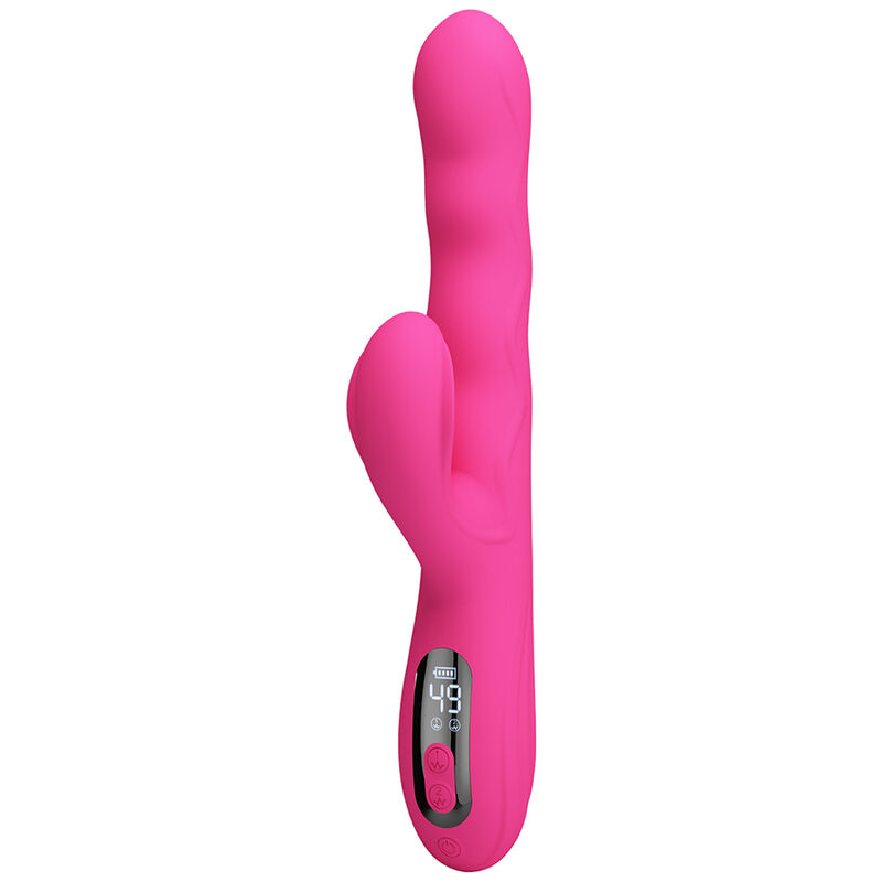PRETTY LOVE - WINTERS MULTIFUNKTIONS-HASENVIBRATOR MIT LED-ANZEIGE, PINK – Bild 8