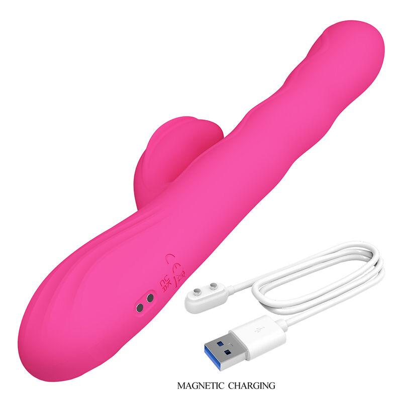 PRETTY LOVE - WINTERS MULTIFUNKTIONS-HASENVIBRATOR MIT LED-ANZEIGE, PINK – Bild 9