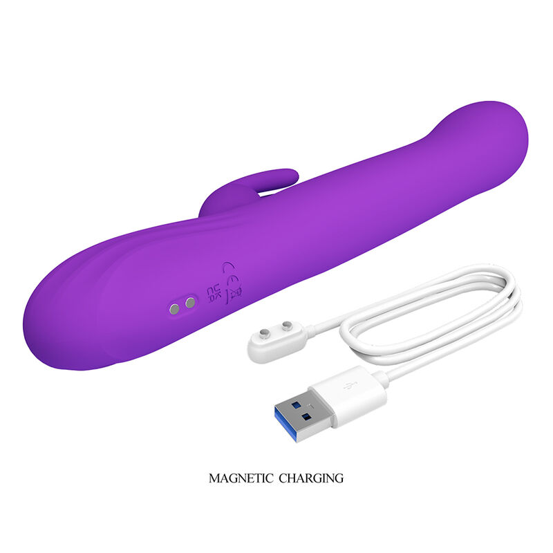 PRETTY LOVE - SABIEN RABBIT VIBRATOR MIT KLOPFSTIMULATION UND LILA LED – Bild 11