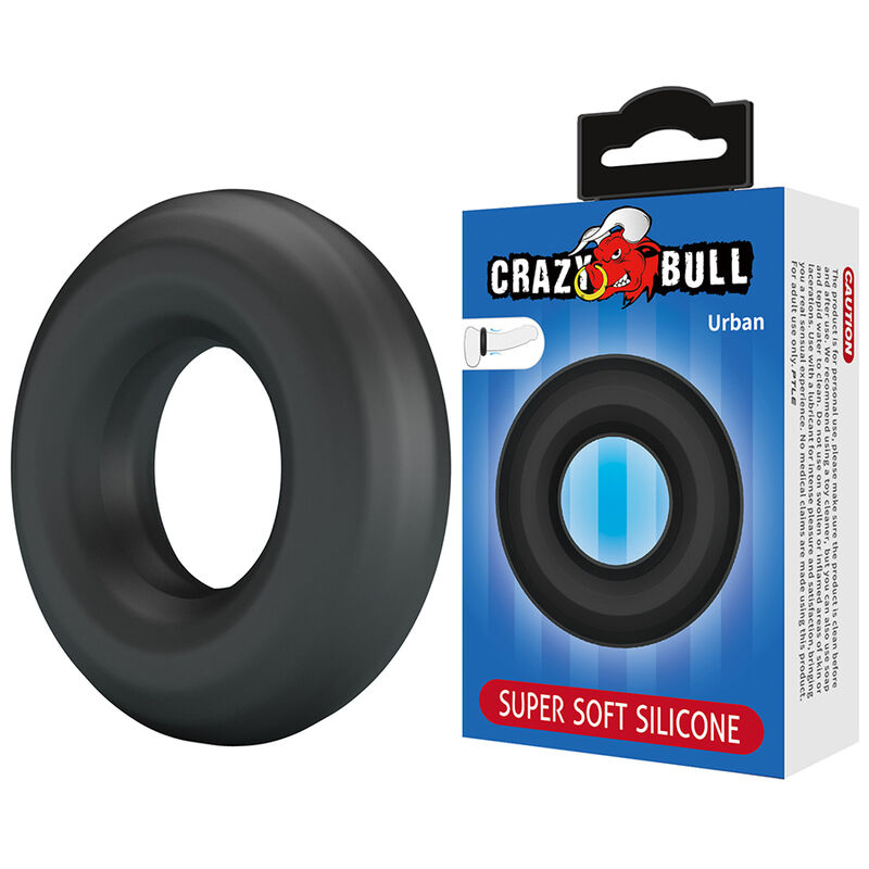 CRAZY BULL - URBAN SUPERSOFT SILIKON-PENNISRING SCHWARZ
