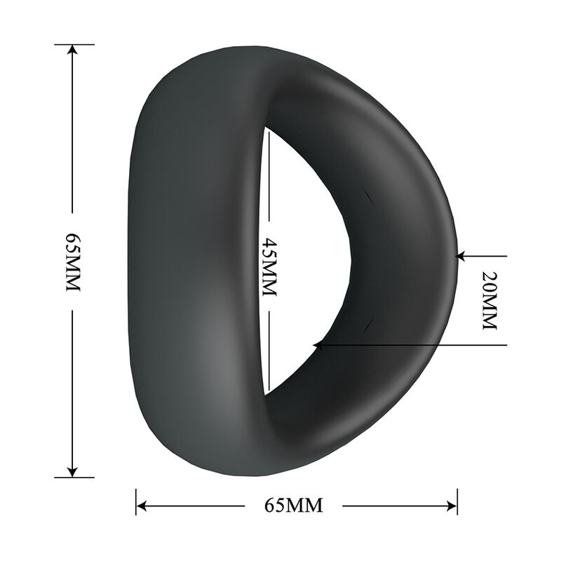 CRAZY BULL - VALEN ERGONOMISCHER SILIKON-PENISRING SCHWARZ – Bild 5
