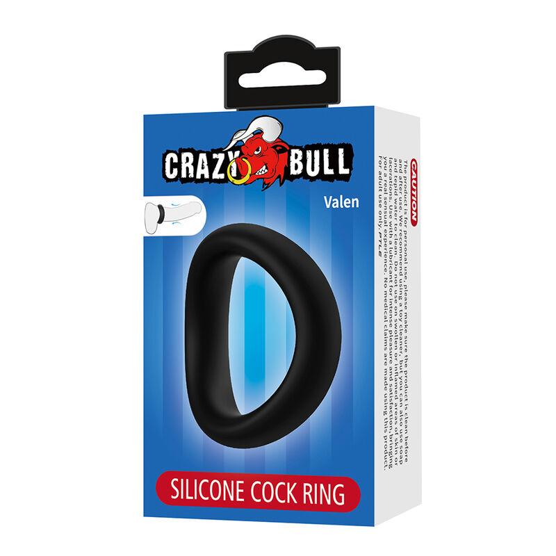 CRAZY BULL - VALEN ERGONOMISCHER SILIKON-PENISRING SCHWARZ – Bild 6