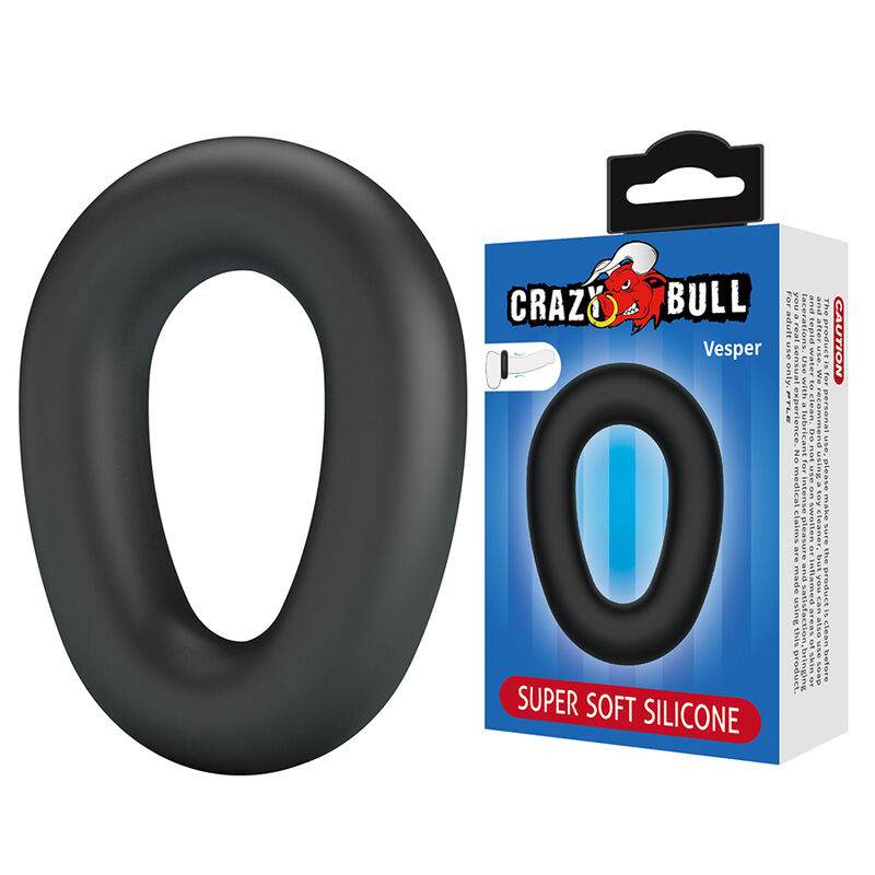 CRAZY BULL - VESPER SUPERSOFT SILIKON-PENNISRING SCHWARZ