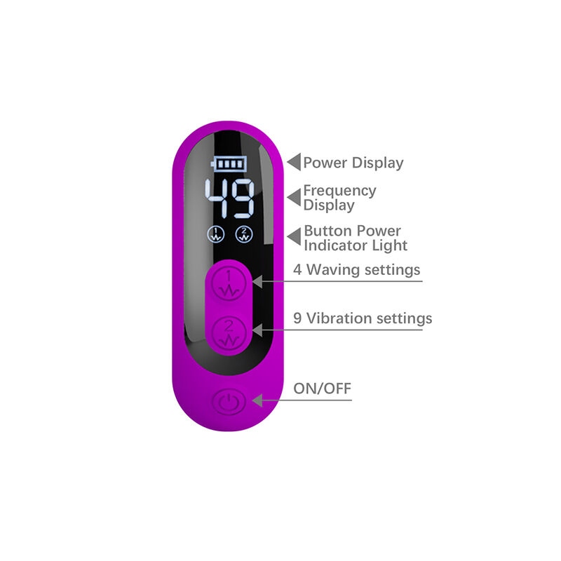PRETTY LOVE - YALANDA HASE OSZILLIERENDER VIBRATOR MIT LED-ANZEIGE, LILA – Bild 9