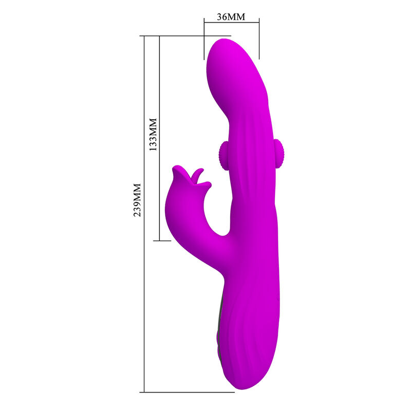 PRETTY LOVE - YALANDA HASE OSZILLIERENDER VIBRATOR MIT LED-ANZEIGE, LILA – Bild 8