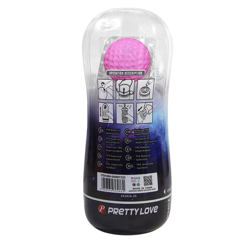 PRETTY LOVE - 360º STRUKTURIERTER MASTURBATIONSBECHER, TRANSPARENT – Bild 6