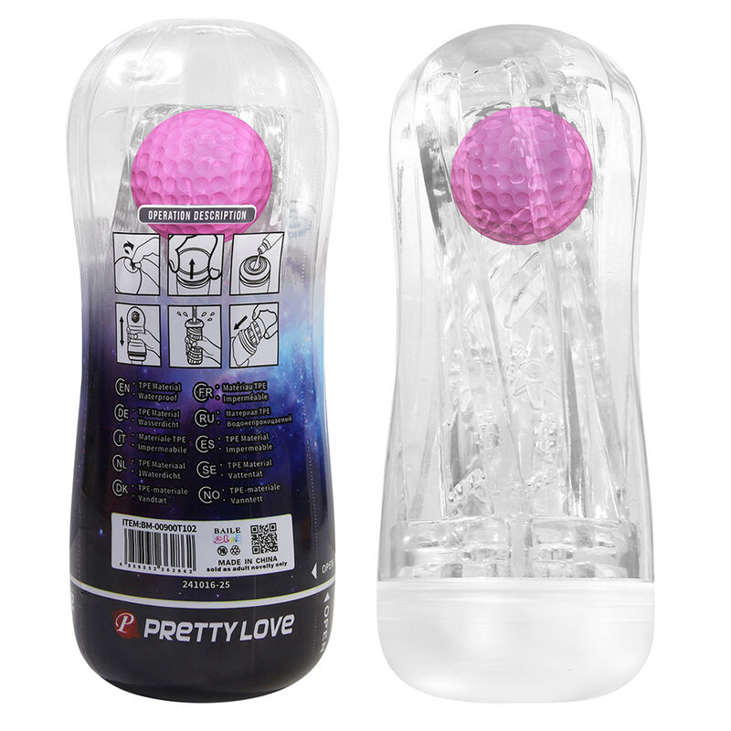 PRETTY LOVE - 360º STRUKTURIERTER MASTURBATIONSBECHER, TRANSPARENT – Bild 9