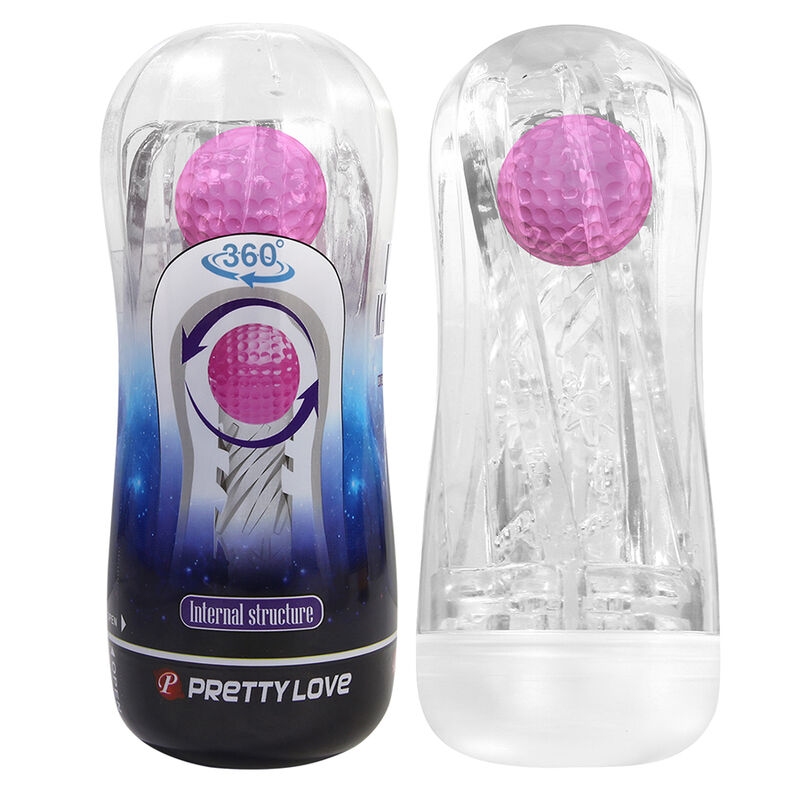 PRETTY LOVE - 360º STRUKTURIERTER MASTURBATIONSBECHER, TRANSPARENT