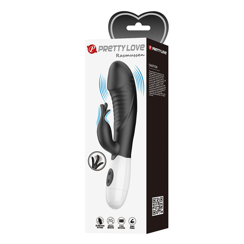 PRETTY LOVE - RASMUSSEN 30-FUNKTIONEN-HASE-VIBRATOR SCHWARZ – Bild 11