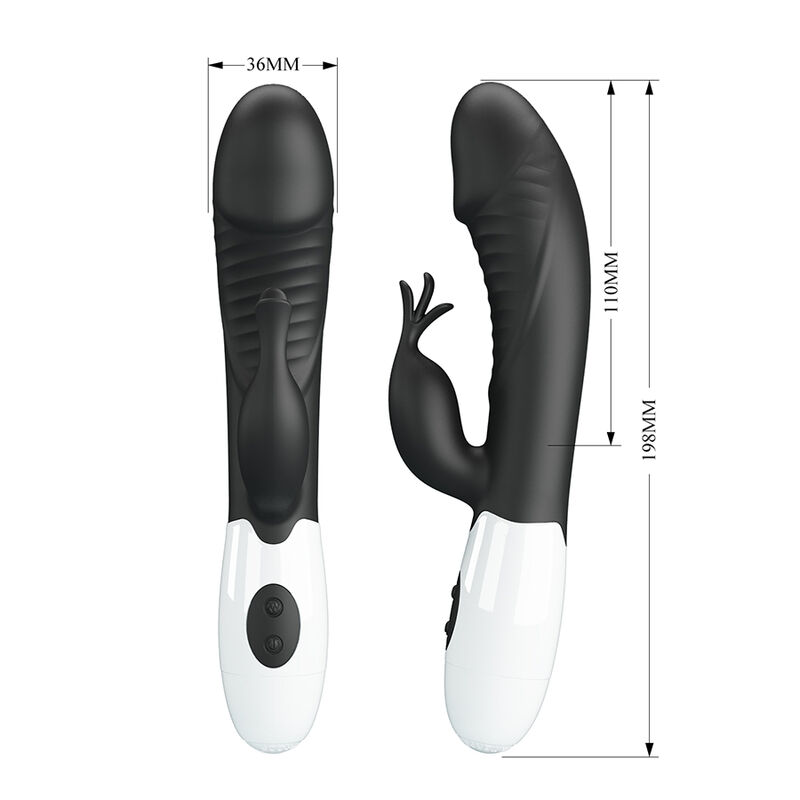 PRETTY LOVE - RASMUSSEN 30-FUNKTIONEN-HASE-VIBRATOR SCHWARZ – Bild 9
