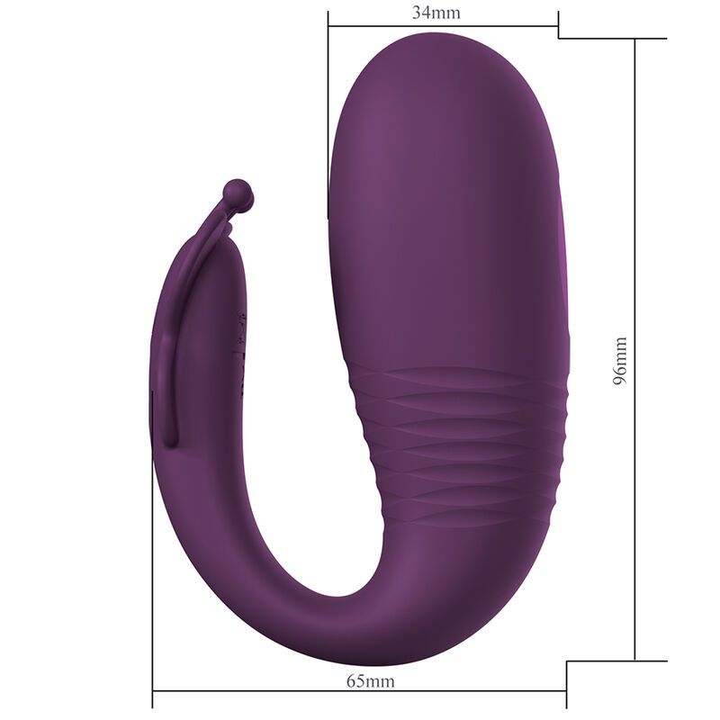 PRETTY LOVE - KLAY STOSS-EI-VIBRATOR, APP-STEUERUNG, LILA – Bild 5