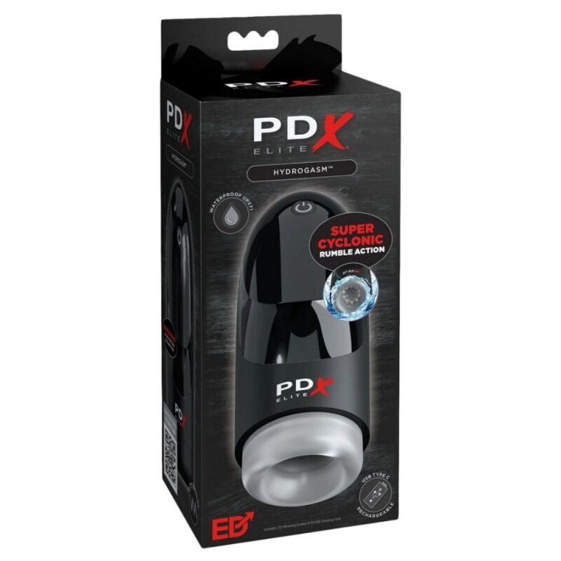 PDX ELITE – HYDROGASM Zyklonischer Vibrationsmasturbator 20 cm – Bild 3