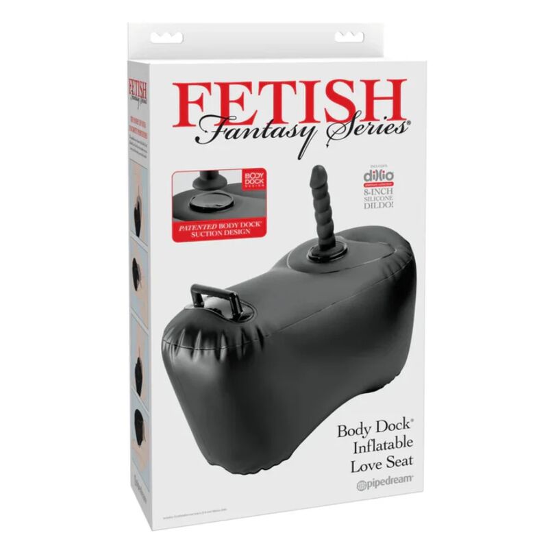 FETISH FANTASY SERIES - AUFBLASBARER LIEBESSITZ BODY DOCK MIT DILDO 69,2 CM SCHWARZ – Bild 6