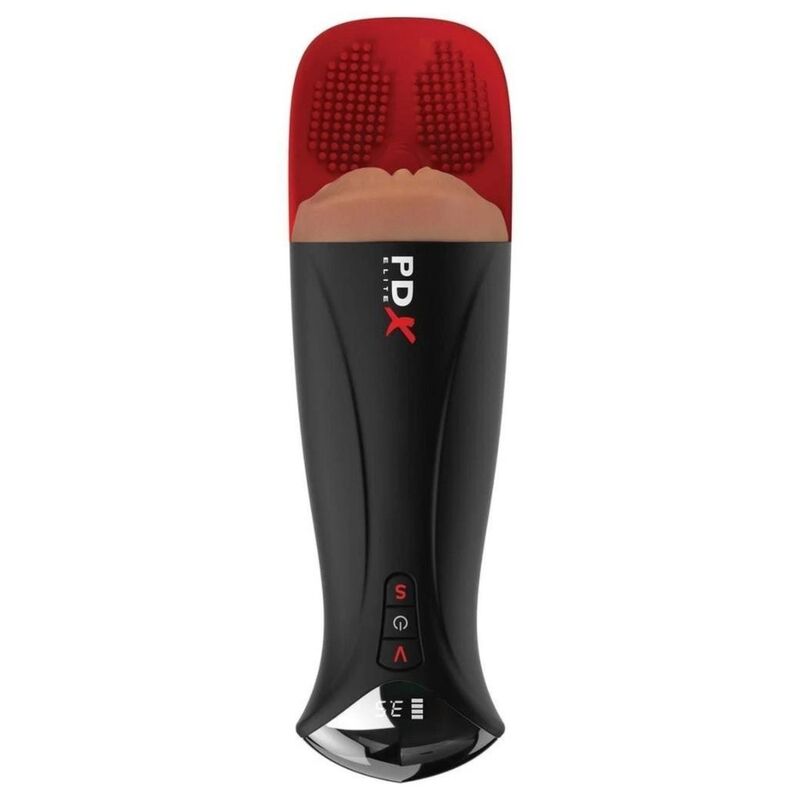 PDX ELITE - FAP-O-MATIC PRO XL AUTOMATISCHER VIBRATIONS-STROKER BRAUN 34,9 CM – Bild 4
