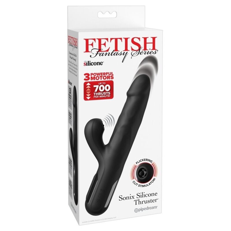 FETISH FANTASY SERIES - SONIX SILIKON-THRUSTER-HASE-VIBRATOR SCHWARZ - Image 7