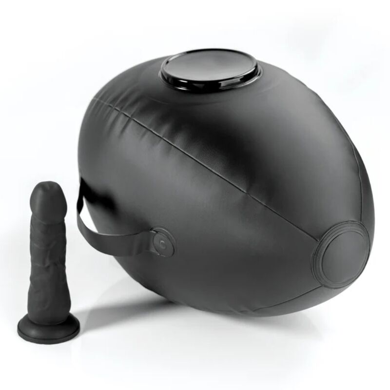 FETISH FANTASY SERIES - AUFBLASBARER LIEBESBALL MIT DILDO, SCHWARZ, 41,9 CM – Bild 5