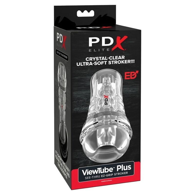 PDX ELITE – VIEWTUBE PLUS TRANSPARENTER STROKER MIT DURCHSICHT UND EZ-GRIP, 21 CM – Bild 3