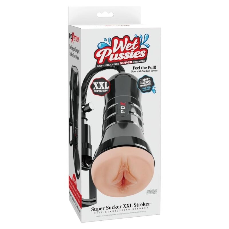 PDX EXTREME – WET PUSSIES SUPER SUCKER XXL LEICHTER VAGINA-STROKER MIT SAUGFUNKTION 27,3 CM – Bild 5