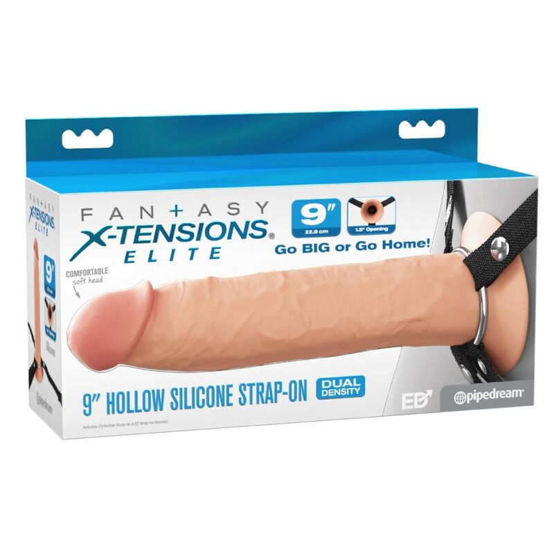 FANTASY X-TENSIONS - ELITE REALISTIC HOLLOW STRAP-ON 24,1 CM – Bild 3