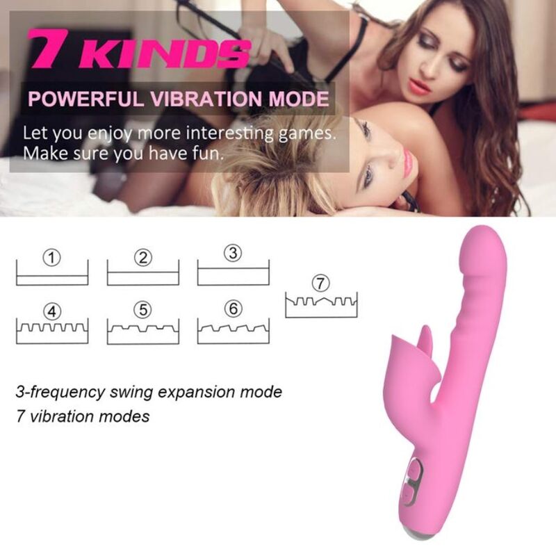 NALONE - T-MAY MAGIC STICK RABBIT VIBRATOR - ROSA – Bild 11
