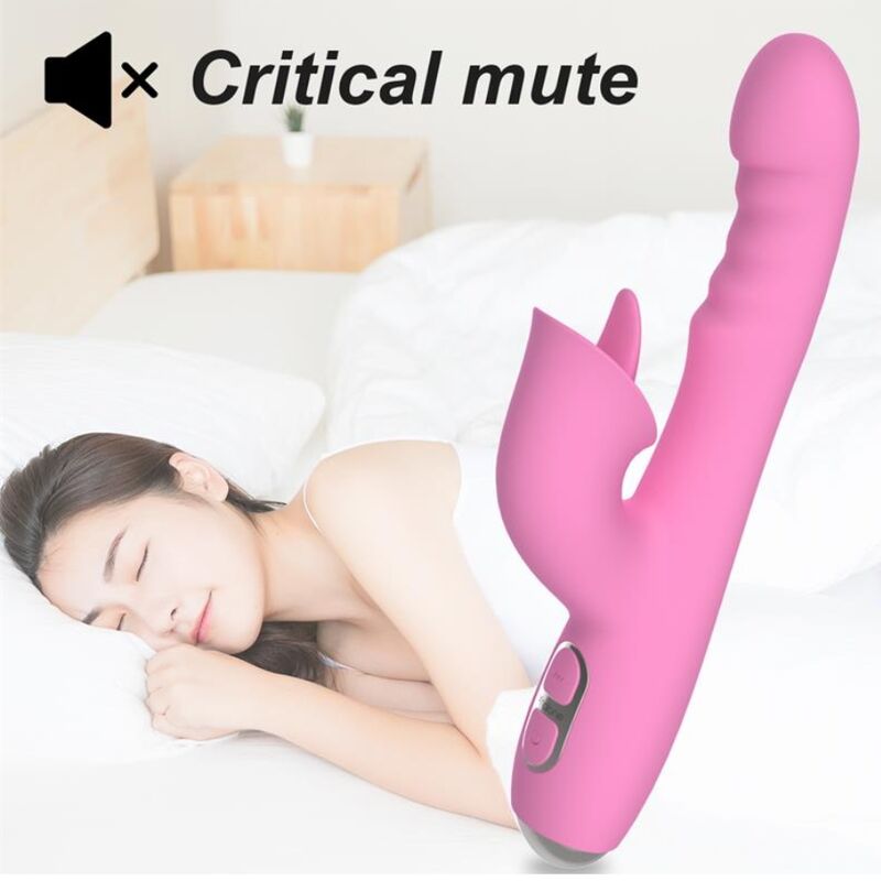 NALONE - T-MAY MAGIC STICK RABBIT VIBRATOR - ROSA – Bild 12