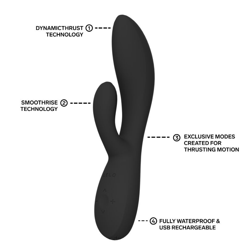 LELO - INA THRUST RABBIT STOSSVIBRATOR SCHWARZ – Bild 7