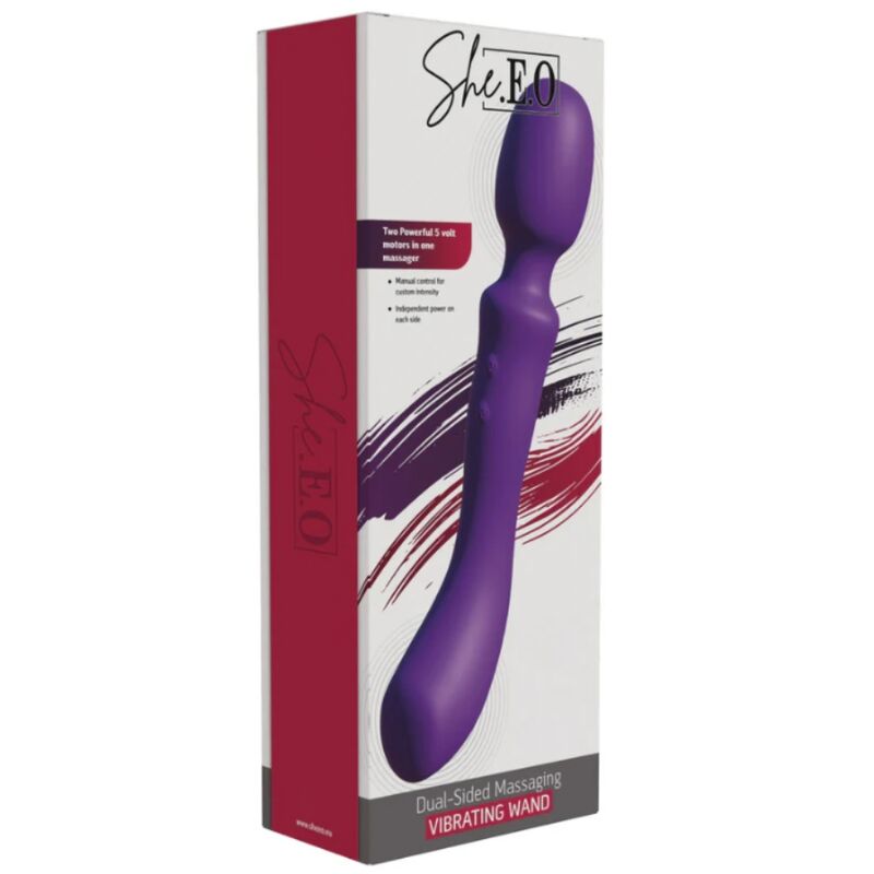 SHE.E.O - DOPPELSEITIGER VIBRATIONS-MASSAGERSTAB LILA – Bild 4
