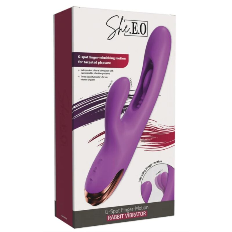SHE.E.O - HASEN-G-PUNKT-VIBRATOR MIT DIGITALER BEWEGUNG, LILA – Bild 7