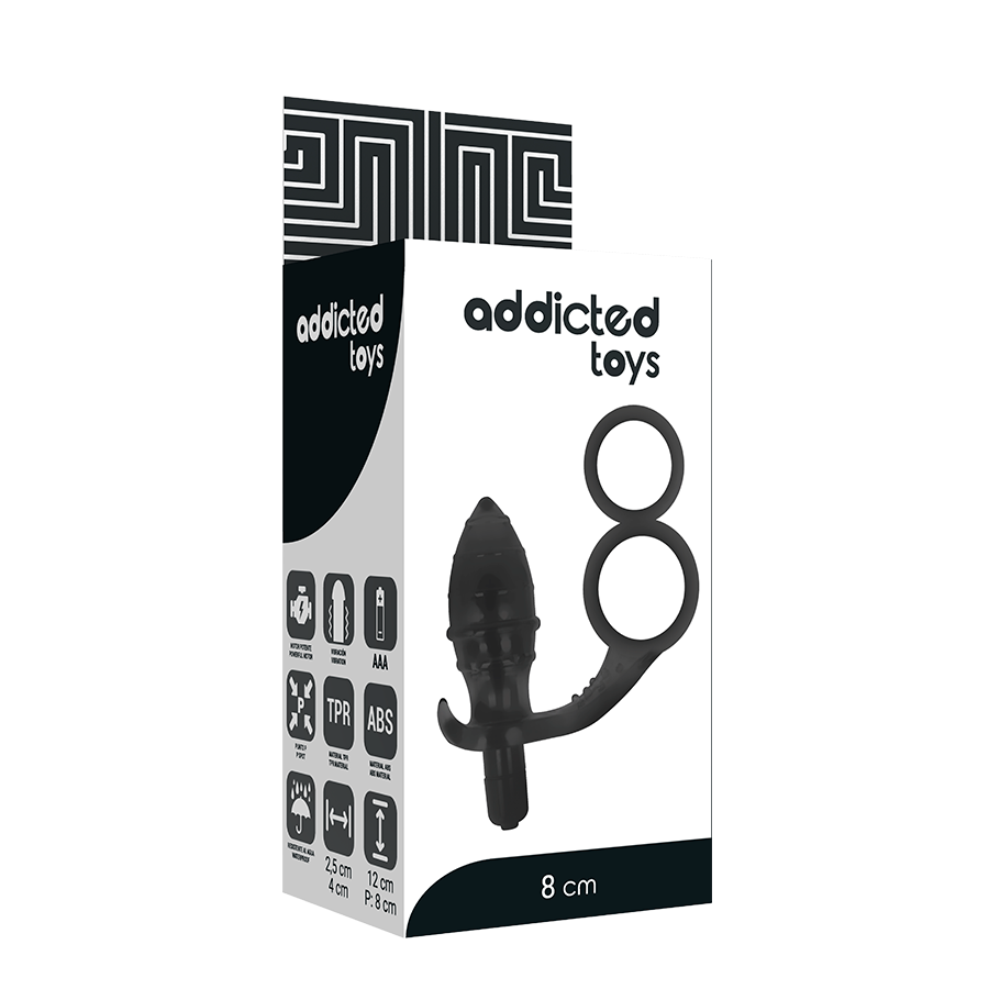 ADDICTED TOYS - ANALPLUG MIT DOPPELTEM SCHWARZEN RING - Image 5