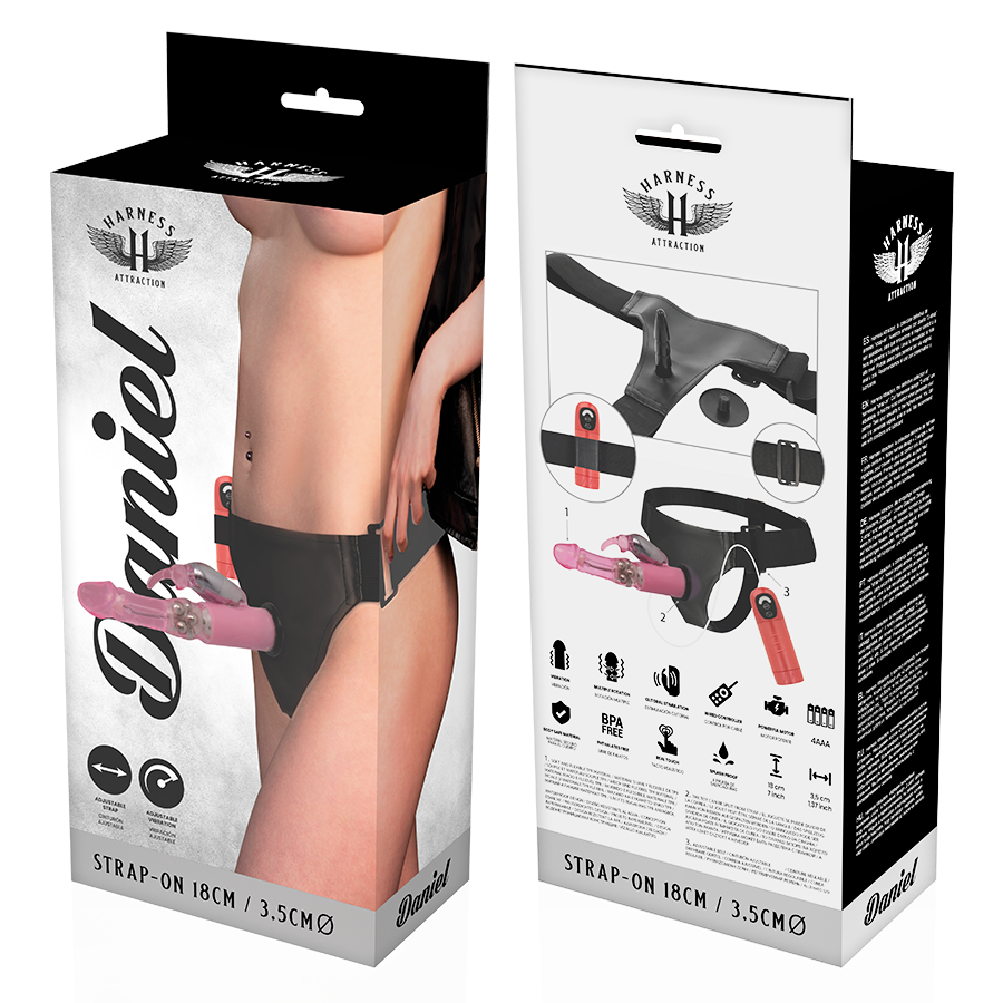 HARNESS ATTRACTION - RNES DANIEL MIT VIBRATION UND ROTATION 18 CM -O- 3.5 CM – Bild 6