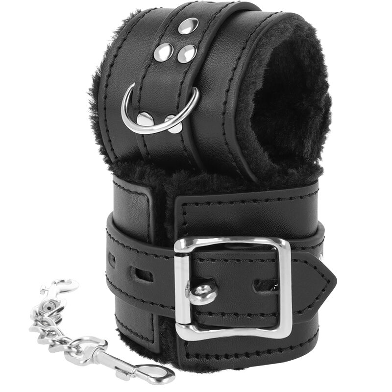 DARKNESS - SCHWARZ GEFÜTTERTE BDSM-HANDSCHELLEN - Image 5