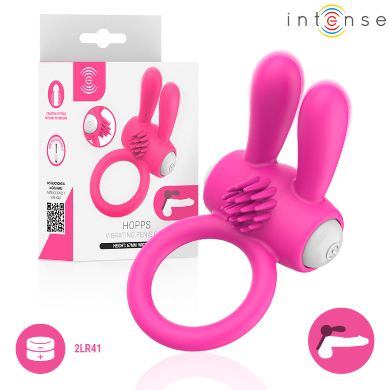 INTENSE - HOPPS VIBRIERENDER PENISRING MIT KLITORISSTIMULATION PINK