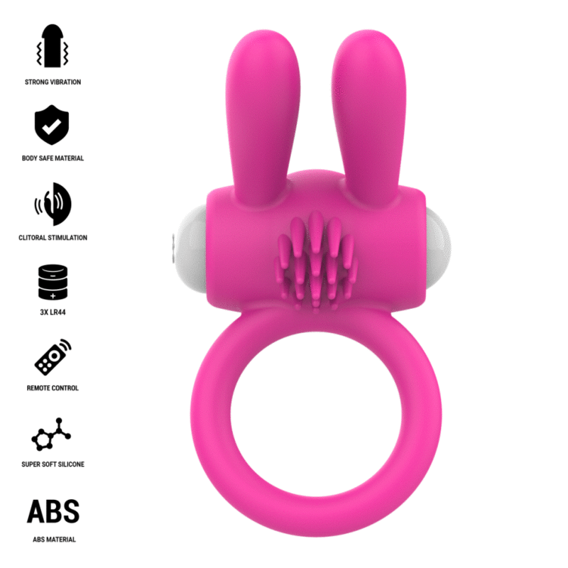 INTENSE - HOPPS VIBRIERENDER PENISRING MIT KLITORISSTIMULATION PINK – Bild 5