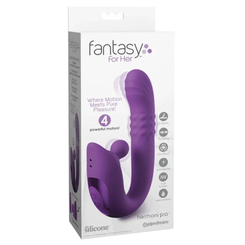 FANTASY FOR HER - HARMONI PRO PURPLE G-SPOT & CLITORAL RABBIT VIBRATOR – Bild 5