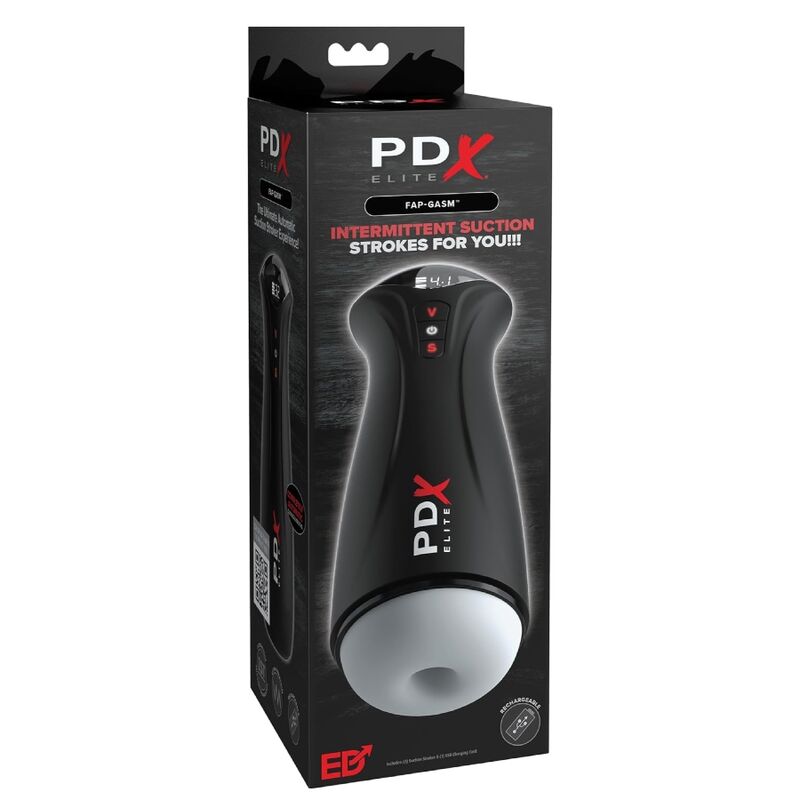 PDX ELITE - FAP-GASM TRANSPARENTER MÄNNLICHER MASTURBATOR MIT INTERMITTIERENDER SAUGUNG – Bild 4