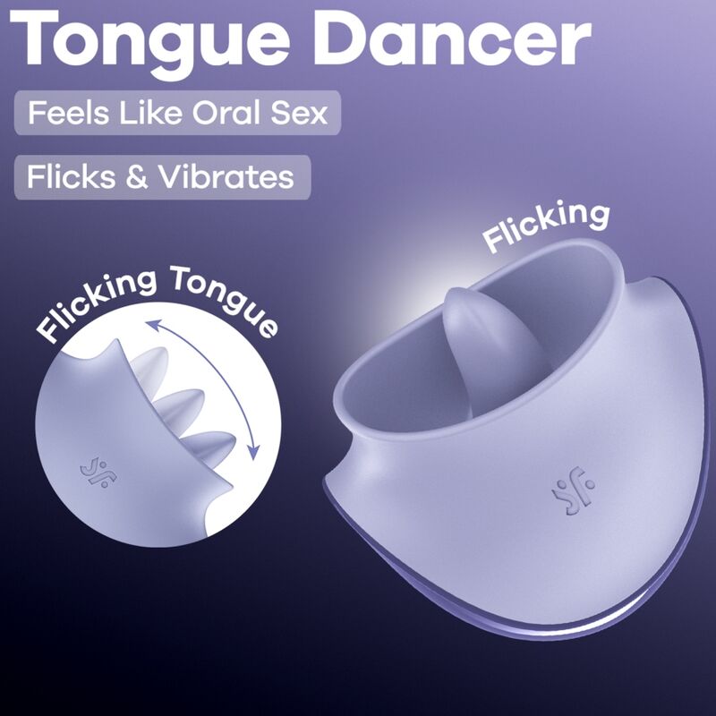 SATISFYER - TONGUE DANCER KLITORALSTIMULATOR MIT VIBRATION UND PULSATIONEN LILAC – Bild 6