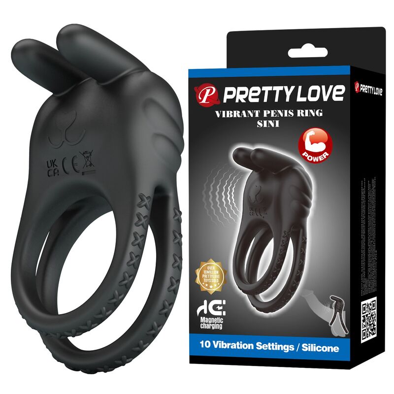 PRETTY LOVE – SINI WIEDERAUFLADBARER VIBRATIONS-PENISRING MIT 10 FUNKTIONEN, SCHWARZ – Bild 8