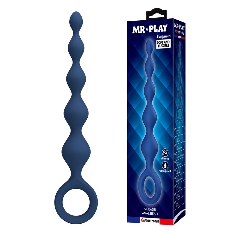 MR PLAY – BLAUE SILIKON-ANALKAPSELN &AMP; ANALPLUG 20,4 CM