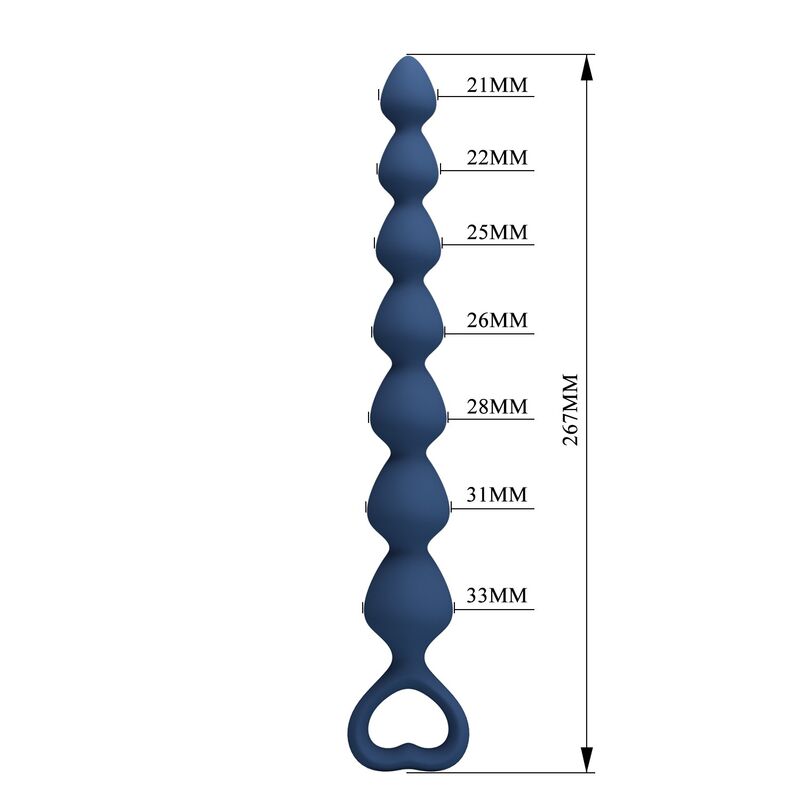 MR PLAY – BLAUE SILIKON-ANALKAPSELN & ANALPLUG 26,7 CM – Bild 3