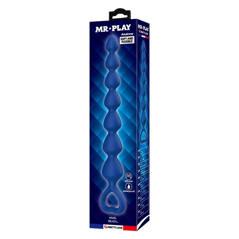 MR PLAY – BLAUE SILIKON-ANALKAPSELN & ANALPLUG 26,7 CM – Bild 5