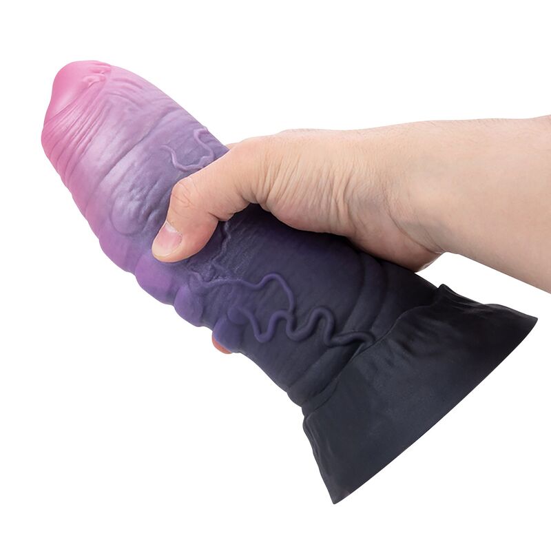 POWER MONSTERS – SCHRECKLICHER TEUFEL, ZWEIFARBIGER FANTASIE-SILIKONDILDO, 24 CM Ø 6 CM – Bild 3