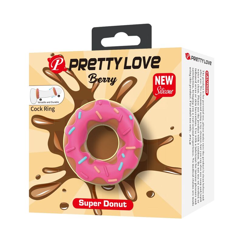 PRETTY LOVE - SUPER DONUT PENISRING PINK – Bild 3