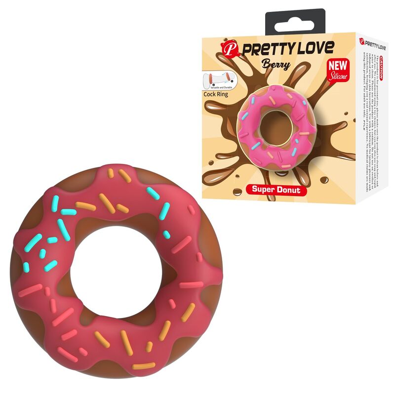PRETTY LOVE - SUPER DONUT PENISRING PINK – Bild 5