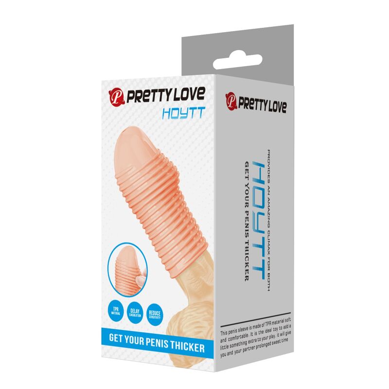 PRETTY LOVE – HEISSER PENISSÄRMEL FÜR EINEN DICKEREN PENIS IN NATÜRLICHER FARBE – Bild 3