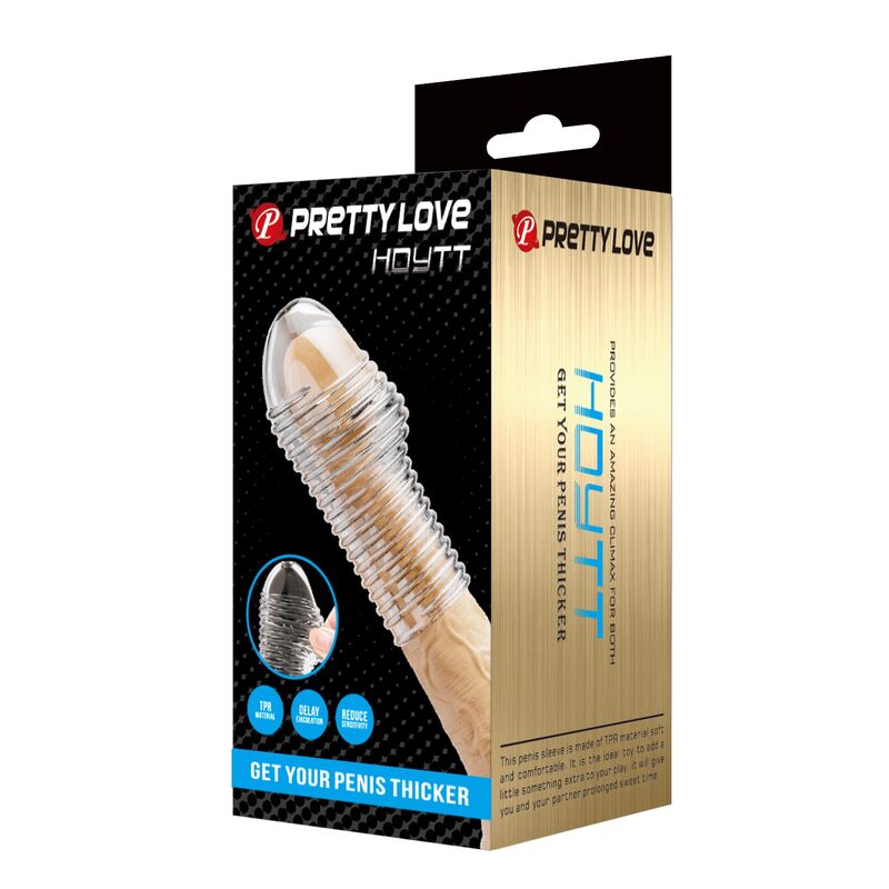 PRETTY LOVE – HEISSER PENISSÄRMEL FÜR EINEN DICKEREN PENIS (TRANSPARENT) – Bild 7
