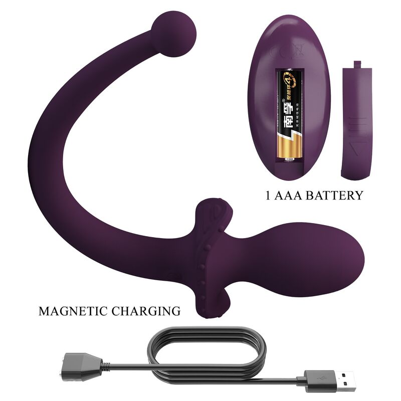 PRETTY LOVE - LIOEA VIBRIERENDER ANALPLUG MIT SCHWANZ, 12 FUNKTIONEN, LILA FERNBEDIENUNG – Bild 9